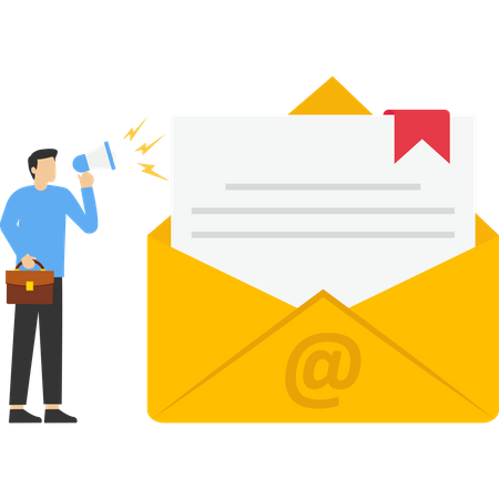 New email messages  Illustration