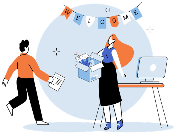 New employee adds to diverse mix staff and contributing their unique character and expertise  Illustration