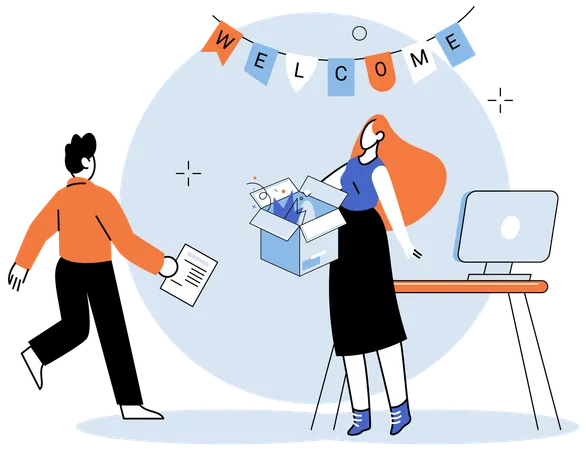 New employee adds to diverse mix staff and contributing their unique character and expertise  Illustration
