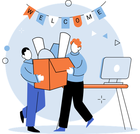New employee brings new idea  Illustration