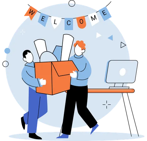 New employee brings new idea  Illustration