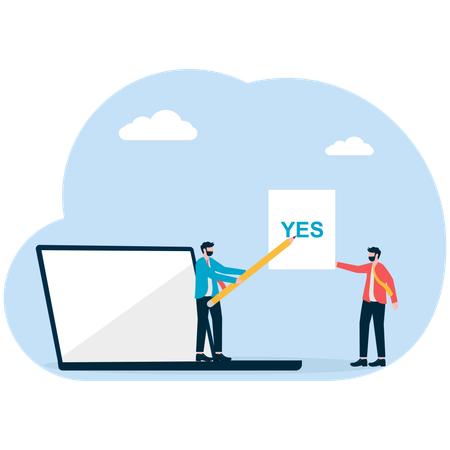 New employee gets selected for new job  Illustration