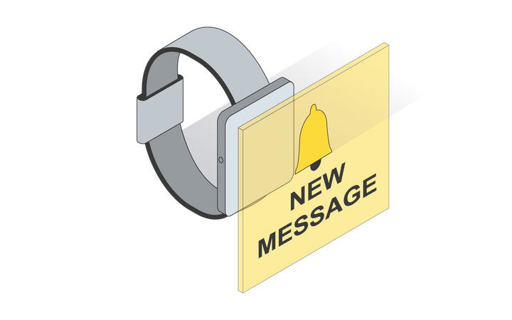 New Message Notification  Illustration