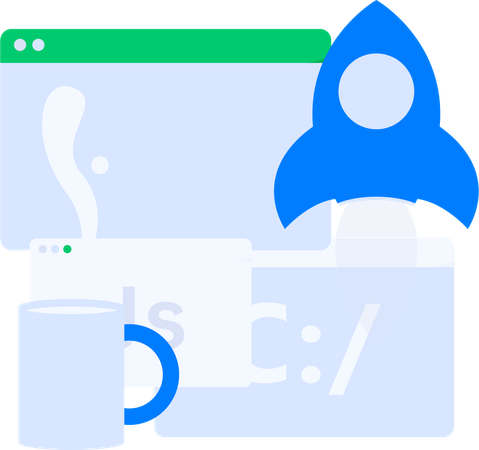 New website launch  Illustration