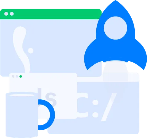 New website launch  Illustration
