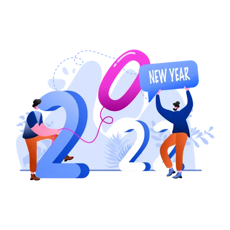 New Year 2022 Goal Flat Illustration Perfect For Landing Pages Templates UI Web Mobile App Posters Banners Flyers Development Vector Illustration