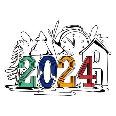 New Year 2024  Illustration