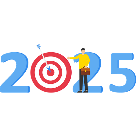New Year 2025 target  Illustration