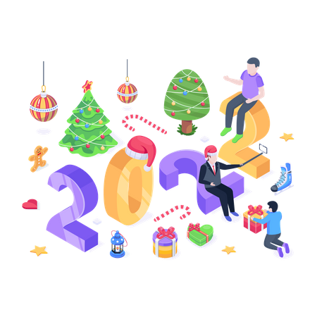 New Year Activity  Illustration