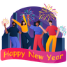 new year celebration illustrations