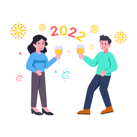 New Year Celebrations  Illustration