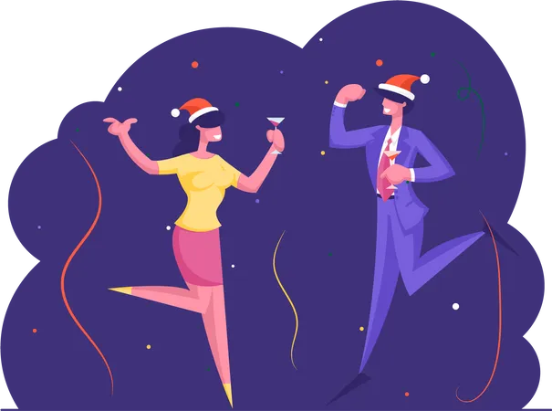 New Year Corporate Party Illustration
