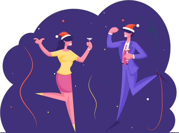 New Year Corporate Party  Illustration