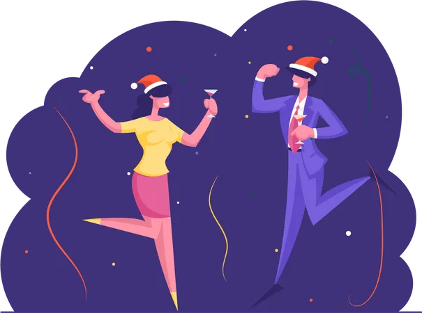 New Year Corporate Party  Illustration