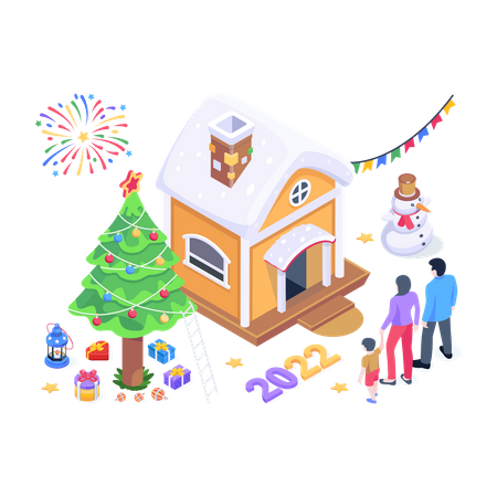 New Year Decoration  Illustration