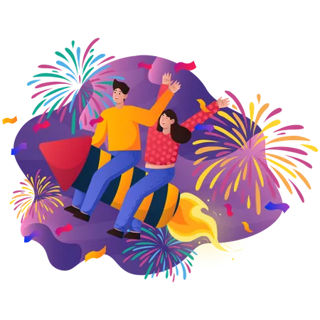 New Year Firework  Illustration