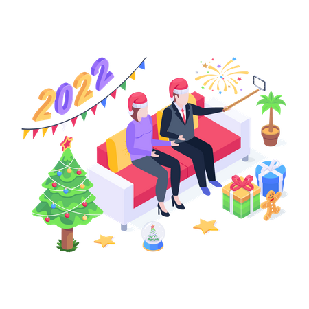 New Year Gifts Illustration