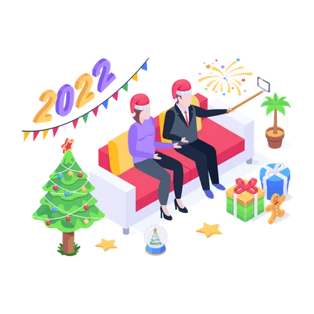 New Year Gifts Illustration