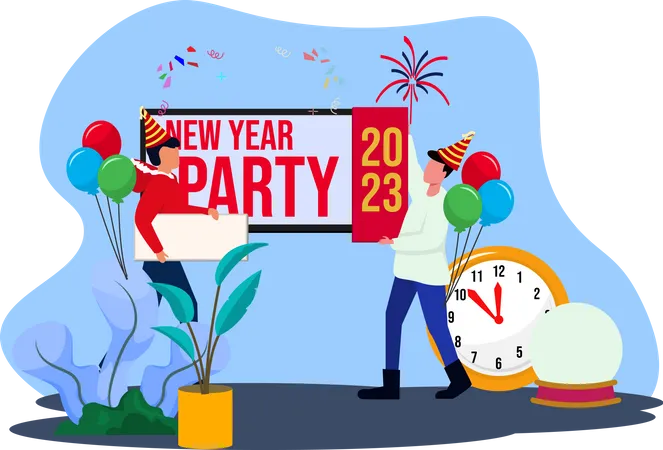 New year party 2023 Illustration
