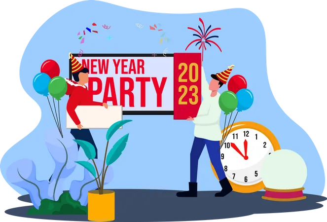 New year party 2023  Illustration