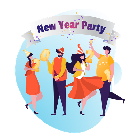 New year party Illustration