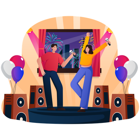 New Year Party Illustration