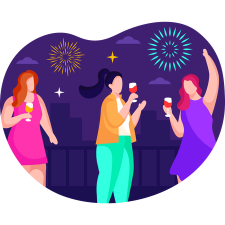 New year party  Illustration