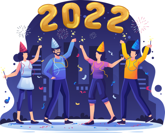 New Year Party  Illustration