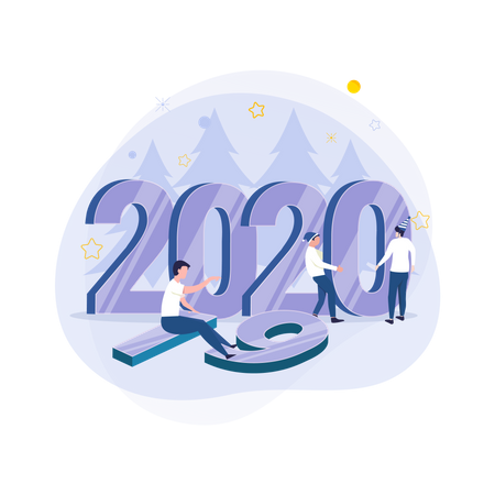 New year preparation Illustration