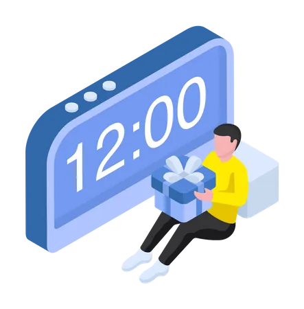 Editable Design Illustration Of Digital Alarm Illustration