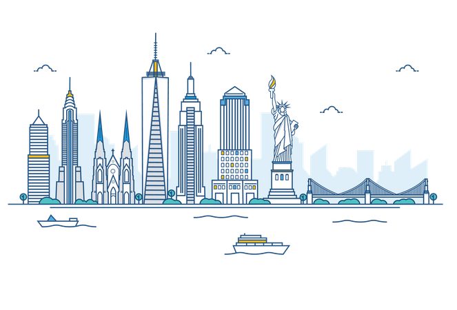 New York skyline Illustration