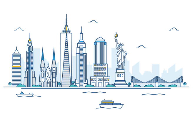 New York skyline  Illustration