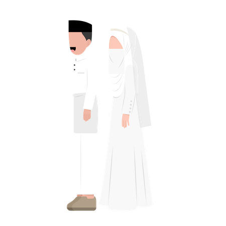 Newly married couple  Illustration