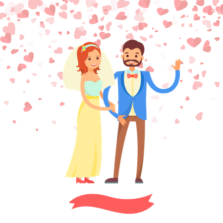 Newly wed couple  Illustration