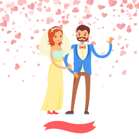 Newly wed couple  Illustration