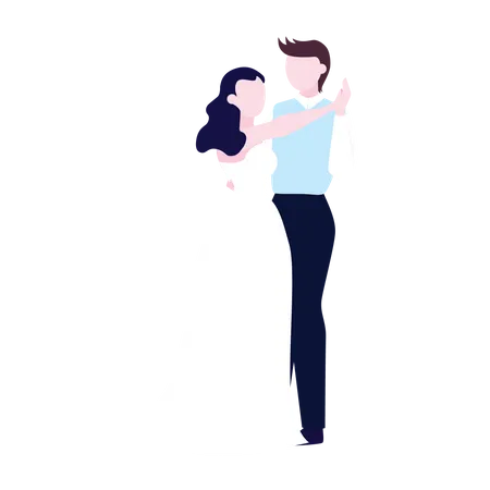 Newly wedded couple  Illustration