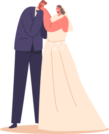 Newly wedding Couple  Illustration