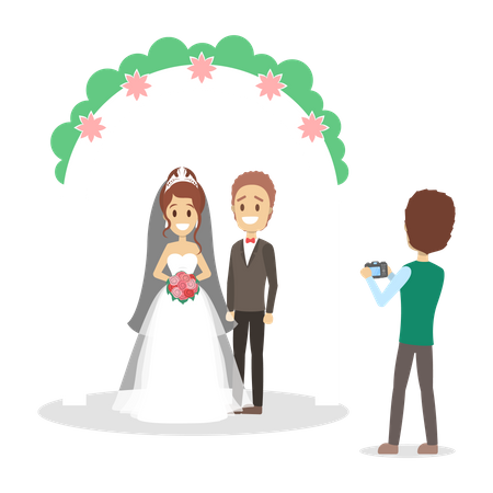 Newly Weds Photoshoot  Illustration