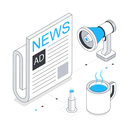 News Advertising  Illustration