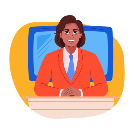 News Anchor  Illustration