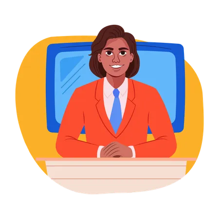 News Anchor  Illustration