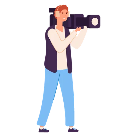 News cameraman  Illustration