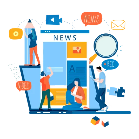 News content management  Illustration