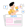 illustration for news advertisement