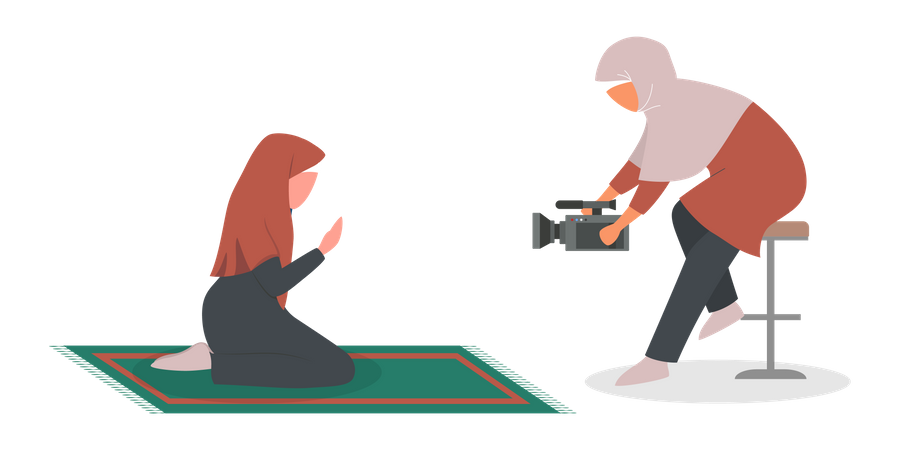 News reporter shot praying namaz  Illustration