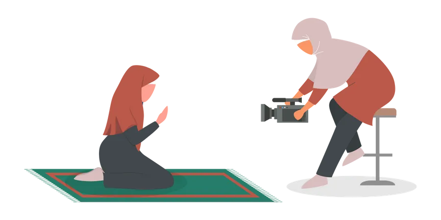 News reporter shot praying namaz  Illustration