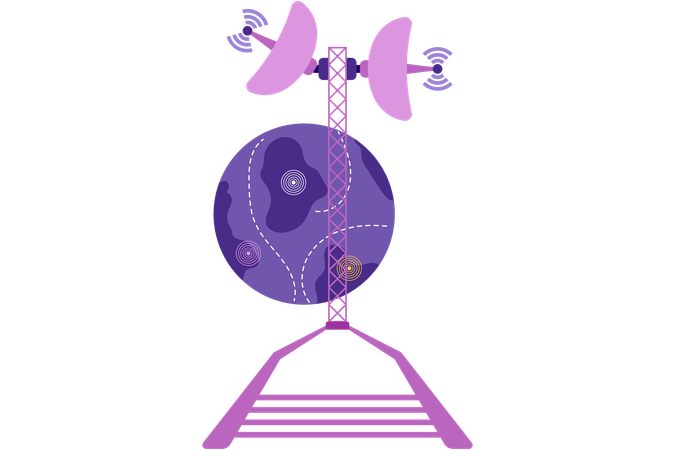 ニュース伝送アンテナ  イラスト