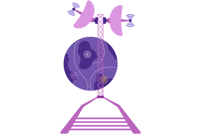 ニュース伝送アンテナ  イラスト