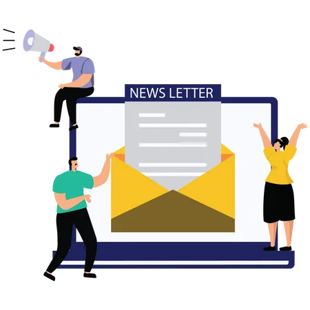 Newsletter communication  Illustration