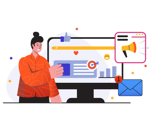 Newsletter marketing  Illustration